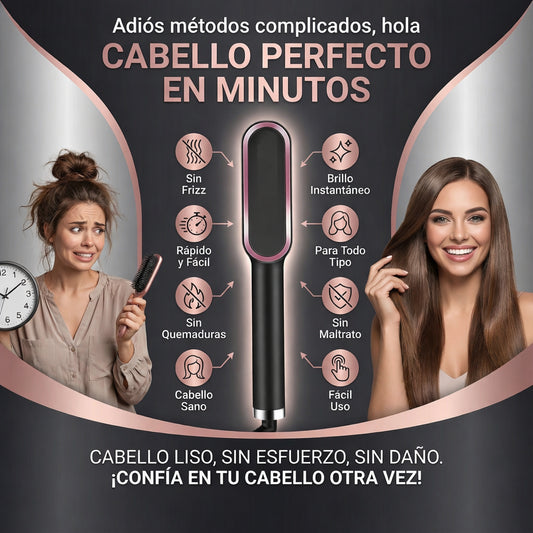 CEPILLO ALISADOR  tiempo ilimitado | 70% OFF, alisado real sin químicos, contra entrega y envío gratis